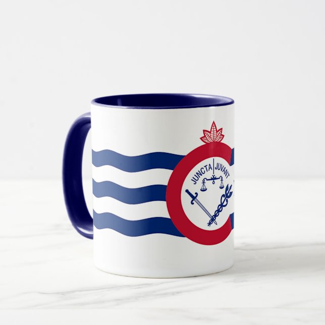 Taza Black Combo Mug con bandera de Cincinnati (Anverso izquierdo)