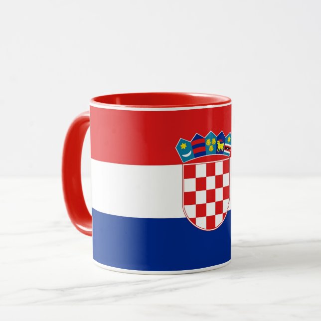 Taza Black Combo Mug con bandera de Croacia (Anverso izquierdo)