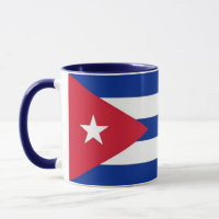Black Combo Mug con bandera de Cuba