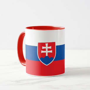 Taza Black Combo Mug con bandera de Eslovaquia