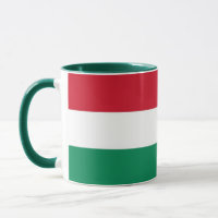 Black Combo Mug con bandera de Hungría
