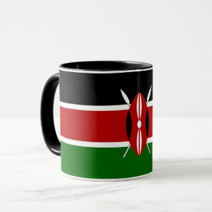 Taza Black Combo Mug con bandera de Kenia
