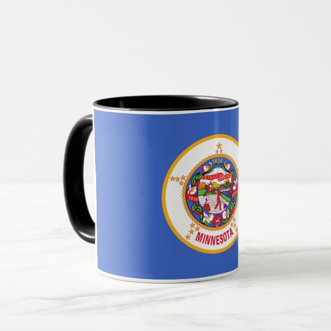 Taza Black Combo Mug con bandera de Minnesota, Estados  (Anverso izquierdo)