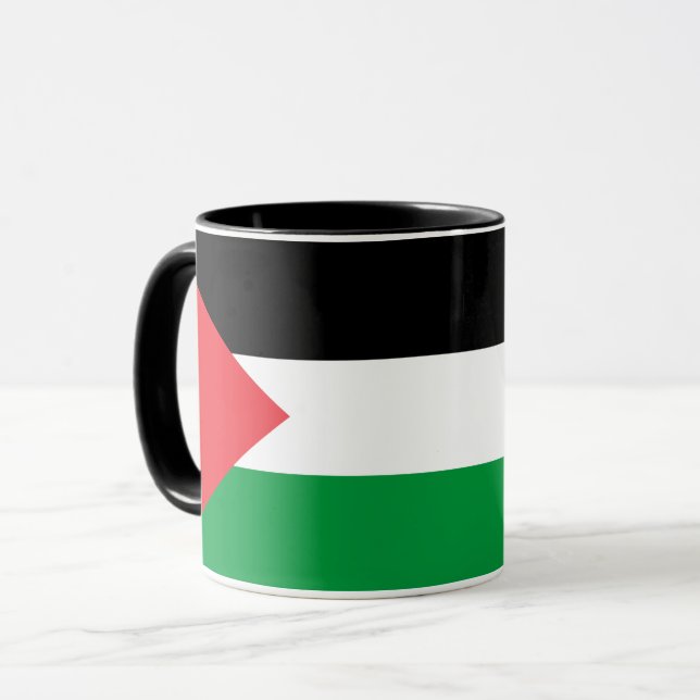 Taza Black Combo Mug con bandera de Palestina (Anverso izquierdo)