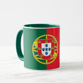 Taza Black Combo Mug con bandera de Portugal