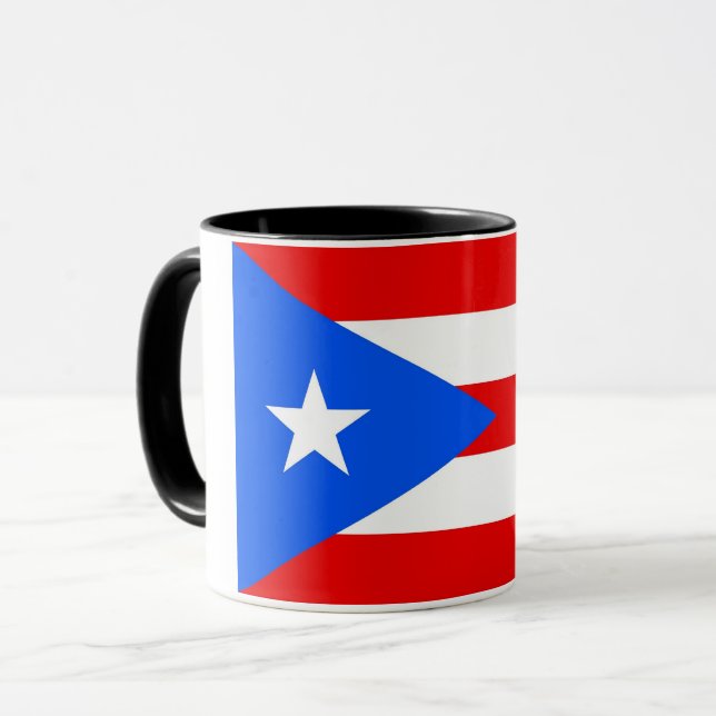 Taza Black Combo Mug con bandera de Puerto Rico, Estado (Anverso izquierdo)