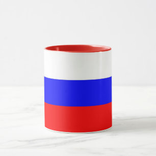 Taza Black Combo Mug con bandera de Rusia