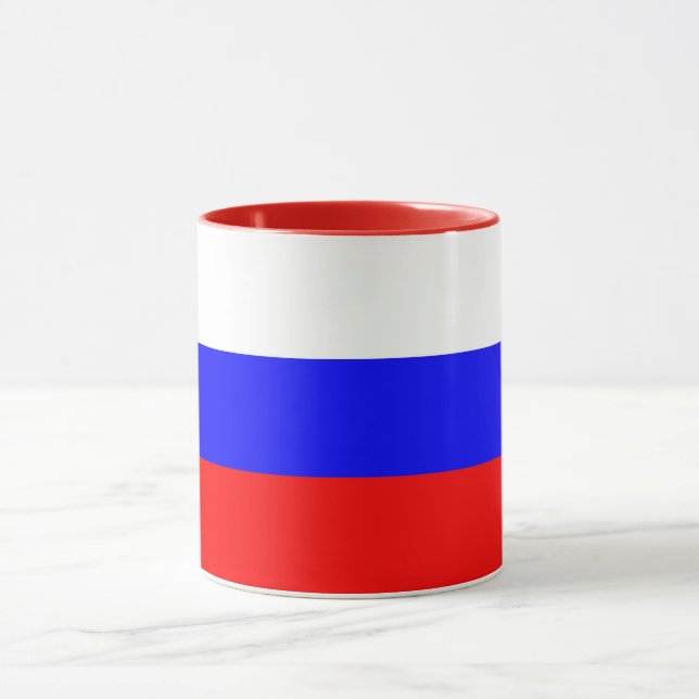 Taza Black Combo Mug con bandera de Rusia (Centro)