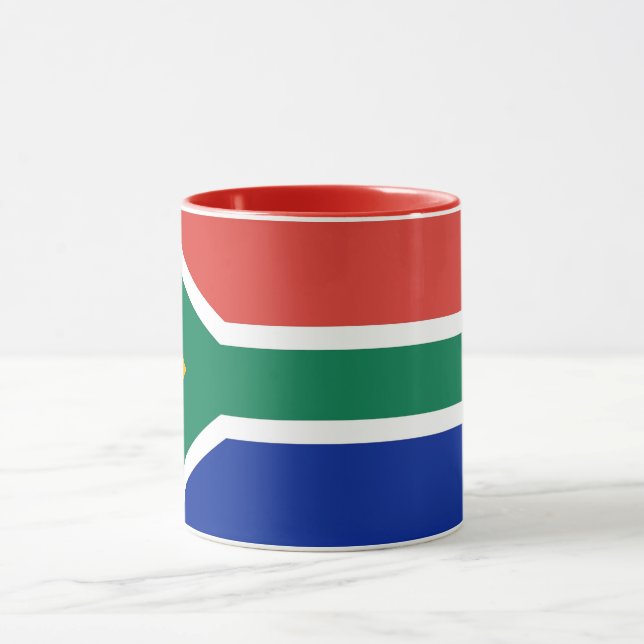Taza Black Combo Mug con bandera de Sudáfrica (Centro)