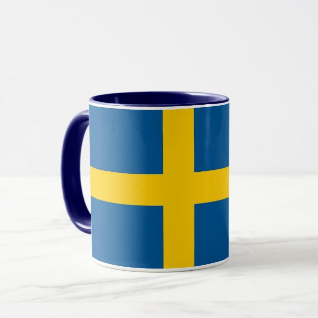 Taza Black Combo Mug con bandera de Suecia (Anverso izquierdo)