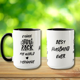 Taza Black Grunge tú rompes mi mejor esposo de la histo