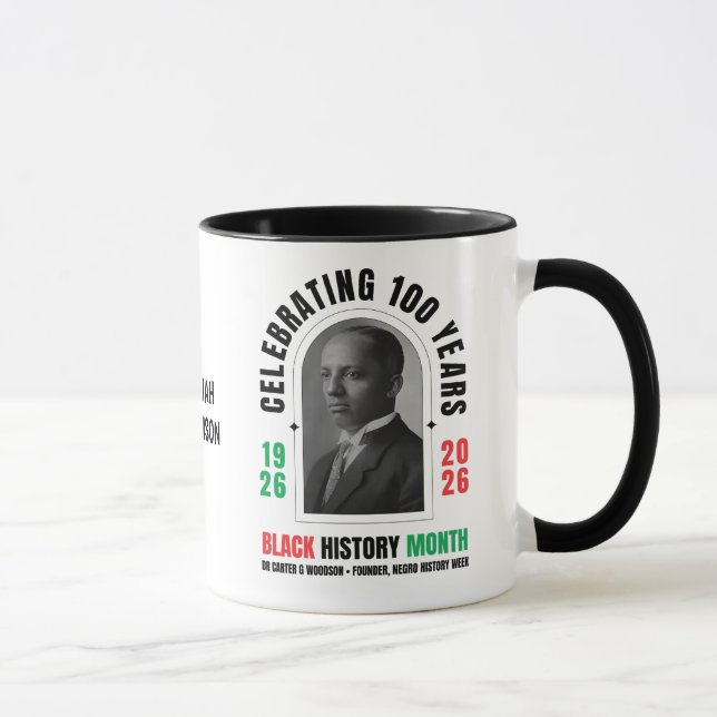 Taza BLACK HISTORY MONTH Celebrating 100 Years BHM (Derecha)