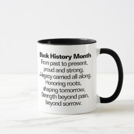 Taza Black History Month Poem Mug