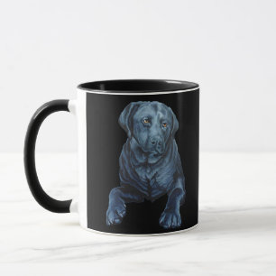 Taza Black Lab Mug Coffee Cup Blue Dog Art Cup
