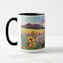 Taza Black Labrador Retriever Sunrise Combo Mug