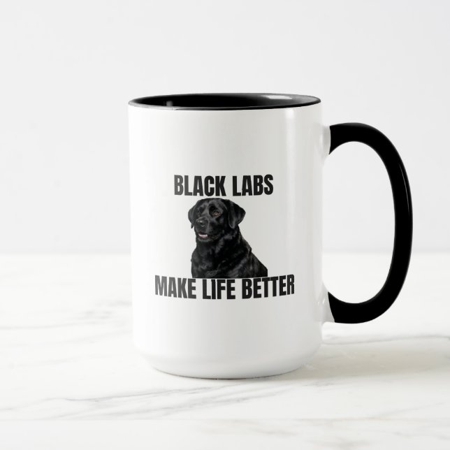 Taza Black Labs Make Life Better – Coffee Mug (Derecha)