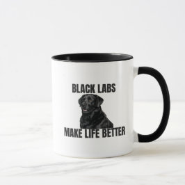 Taza Black Labs Make Life Better – Coffee Mug