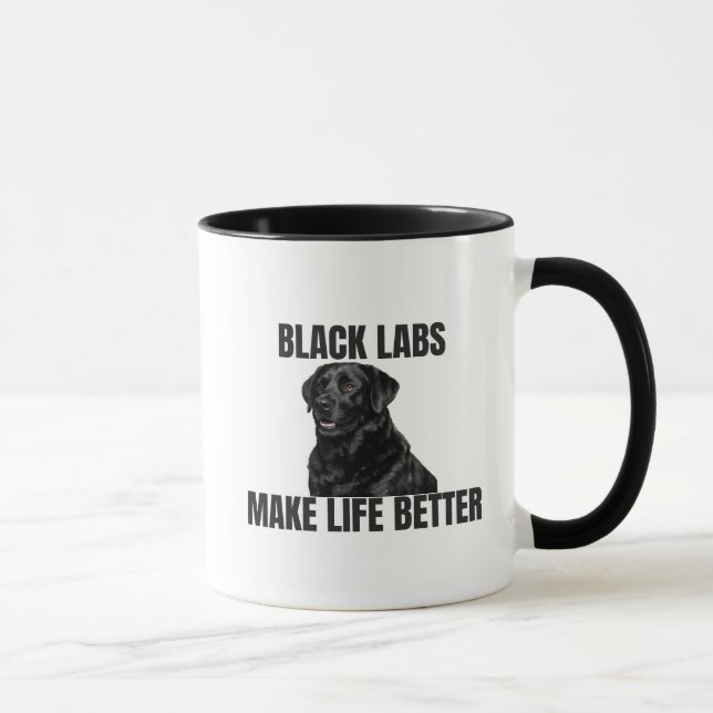 Taza Black Labs Make Life Better – Coffee Mug (Derecha)