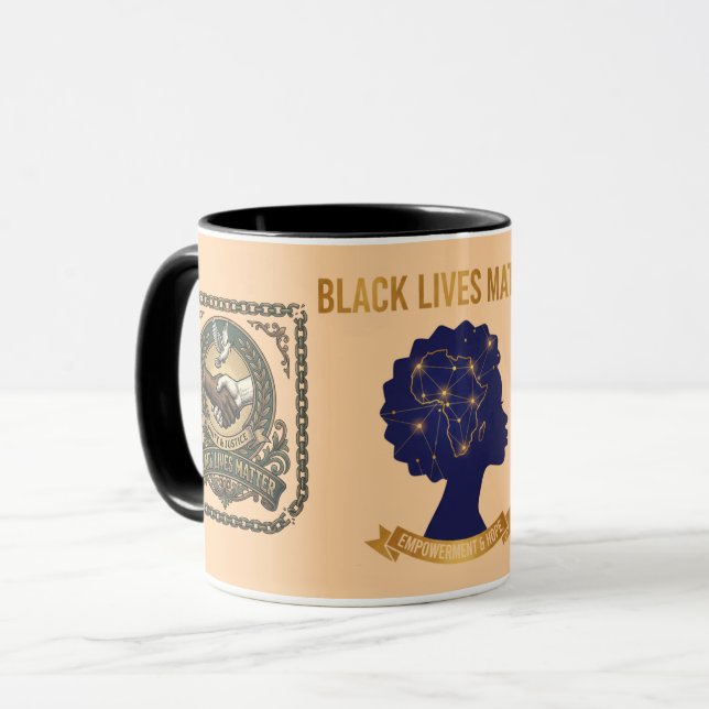 Taza Black Lives Matter Unity Justice Empowerment Combo (Anverso izquierdo)