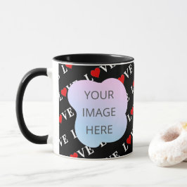 Taza Black LOVE Trendy Black and White