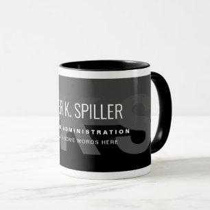 Taza Black Modern Profession Coffee Mug con nombre