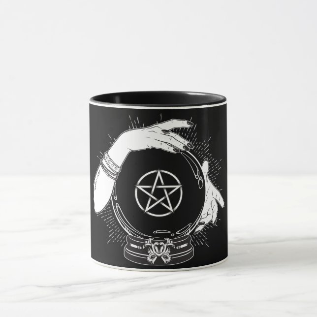 Taza Black Mystic Fortune Teller Mystical Crystal Ball (Centro)