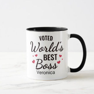 Taza Black personalizado votó al mejor jefe del mundo