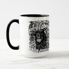 Taza Black Phillip "vive deliciosamente"