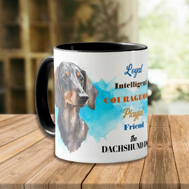 Taza Black Tan Dachshund Dog Loyal Friend (Subido por el creador)