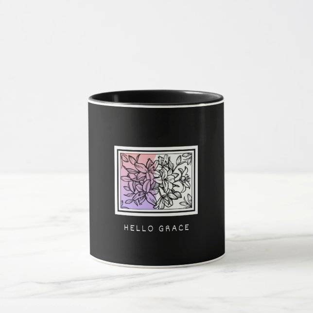 Taza Black White Minimalista Hello Grace Mug (Centro)