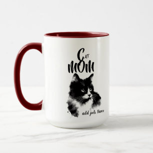 Taza Blacks pequeños CAT MOM agregar foto y/o nombre