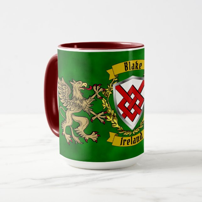 Taza Blake Irish Shield y Griffins Personalizados (Anverso izquierdo)