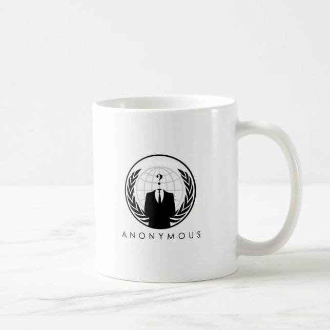 Taza blanca anónima (logotipo) (Derecha)