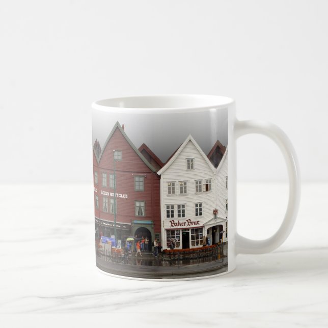 Taza blanca clásica - Bergen, Noruega (Derecha)