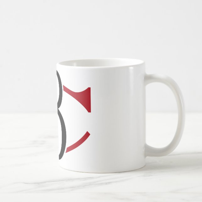 Taza blanca clásica con el logotipo C3 (Derecha)