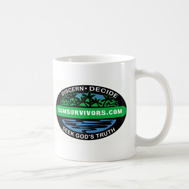 Taza blanca clásica con el logotipo del (Derecha)