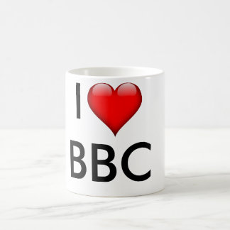Taza blanca clásica de la BBC