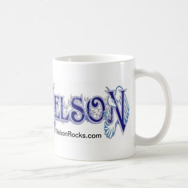 Taza blanca clásica de NELSON (Derecha)
