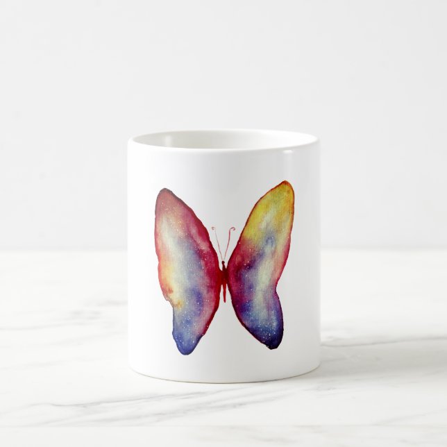 Taza blanca clásica del arte de la acuarela de la (Centro)