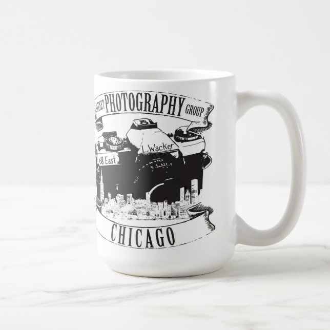 Taza blanca clásica del grupo de la fotografía de (Derecha)
