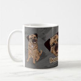 Taza blanca clásica del perro de Terrier de