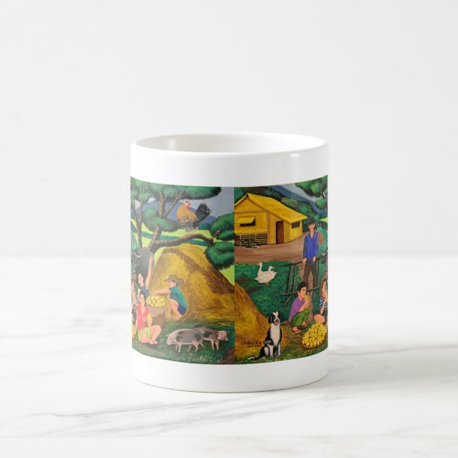 Taza blanca clásica "tiempo de cosecha " (Centro)