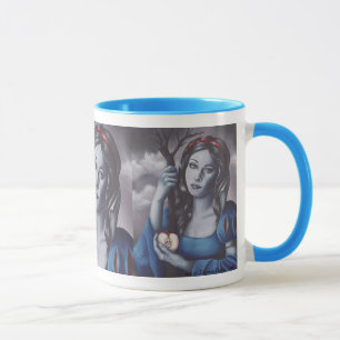 Taza blanca como la nieve del cuento de hadas de