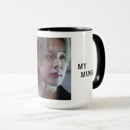 Taza blanca con imagen de Jimin