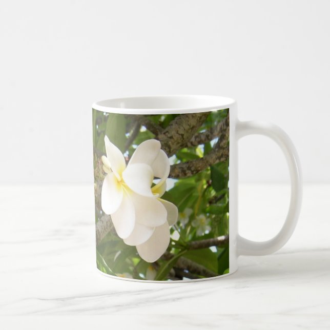 Taza blanca de Cofee del Plumeria (Derecha)