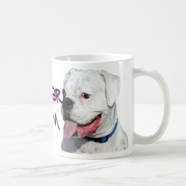 Taza blanca de la mamá del boxeador (Derecha)