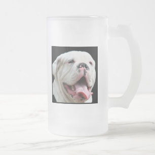 Taza blanca del bulldog