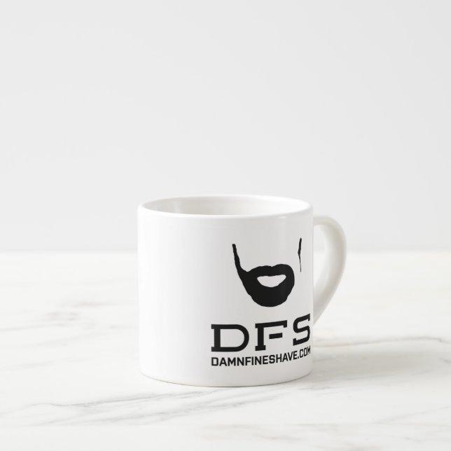 Taza blanca del café express de DFS (Derecha)