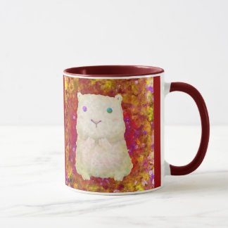 taza blanca del cavy (ROJA)