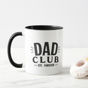 Taza Blanca del Club de Papá Divertido Est. Foreve
